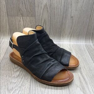 Miz Mooz Black and Brown Sandals